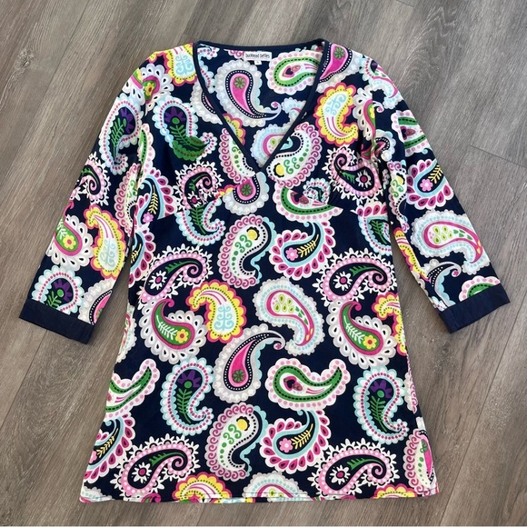 Buckhead Bettie’s Colorful Paisley V-Neck Swim Cover Up M - Picture 1 of 6